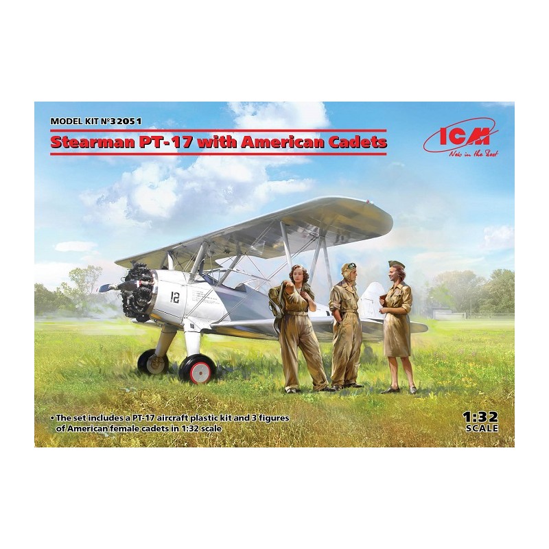 Stearman PT-17 with American Cadets 1/32 - ICM