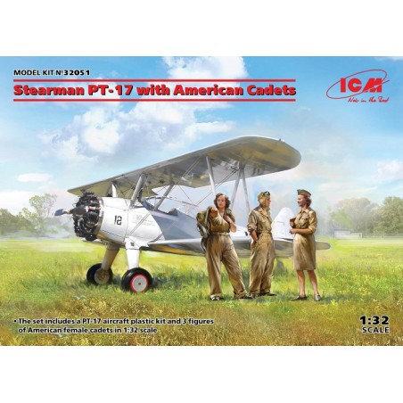 Stearman PT-17 with American Cadets 1/32 - ICM