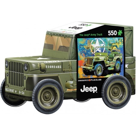 Puzzle 550p Boîte métal Jeep Army - Eurographics