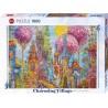 Puzzle 1000p Charming Village - Pink Trees - Heye