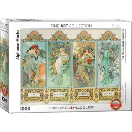 Puzzle 1000p Mucha Les 4 Saisons - Eurographics