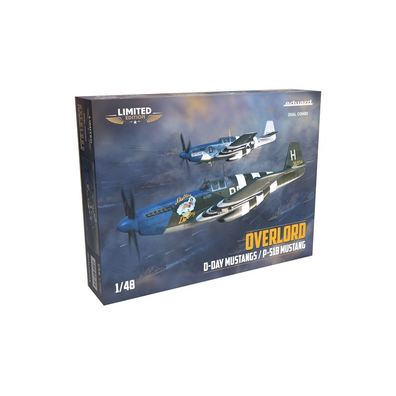 Overlord: D-Day Mustangs / P-51B Mustang Dual Combo 1/48 - Eduard