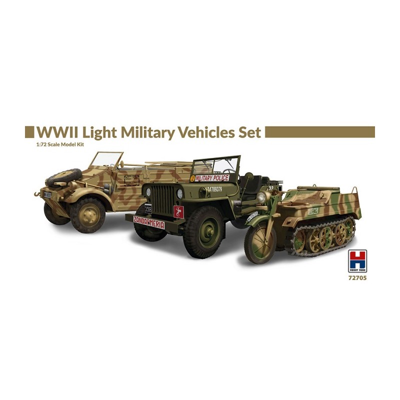 WWII Light Military Vehicles Set 1/72 - Hobby 2000