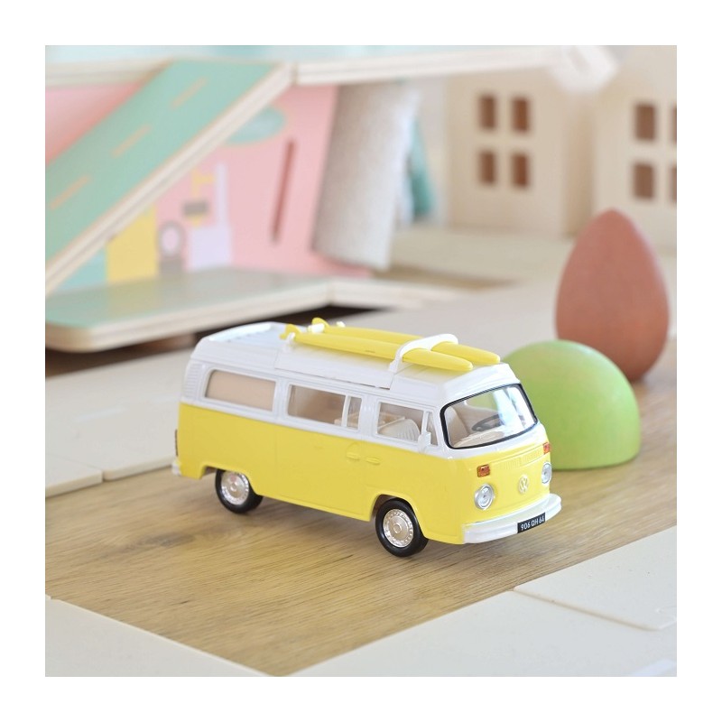 VW Combi T2b Camper Van 1973 Jaune Jet-car 1/43 - Norev