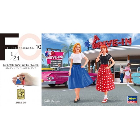 50’s American Girls Figure 1/24 - Hasegawa