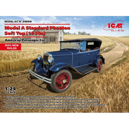 Model A Standard Phaeton Soft Top (1930s) 1/24 - ICM