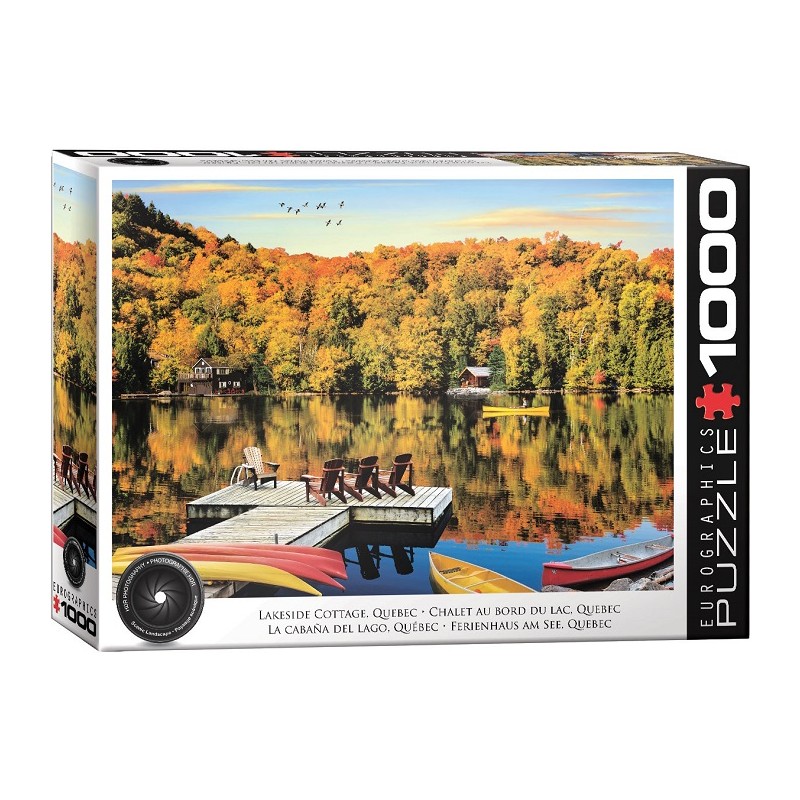 Puzzle 1000p Chalet au bord du lac, Quebec - Eurographics