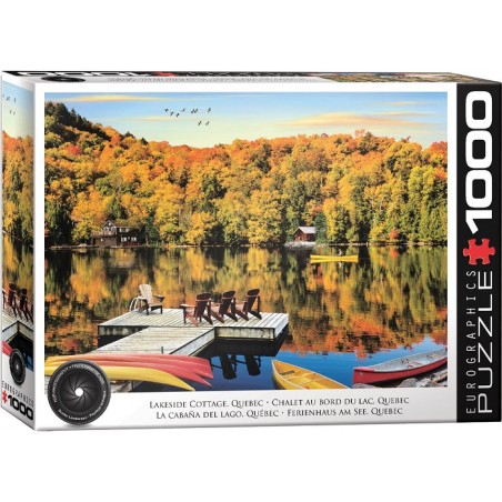 Puzzle 1000p Chalet au bord du lac, Quebec - Eurographics