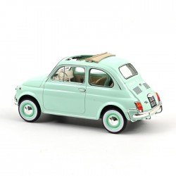 Fiat 500 L 1968 Bleu Pastel cadeau de naissance 1/18 - Norev