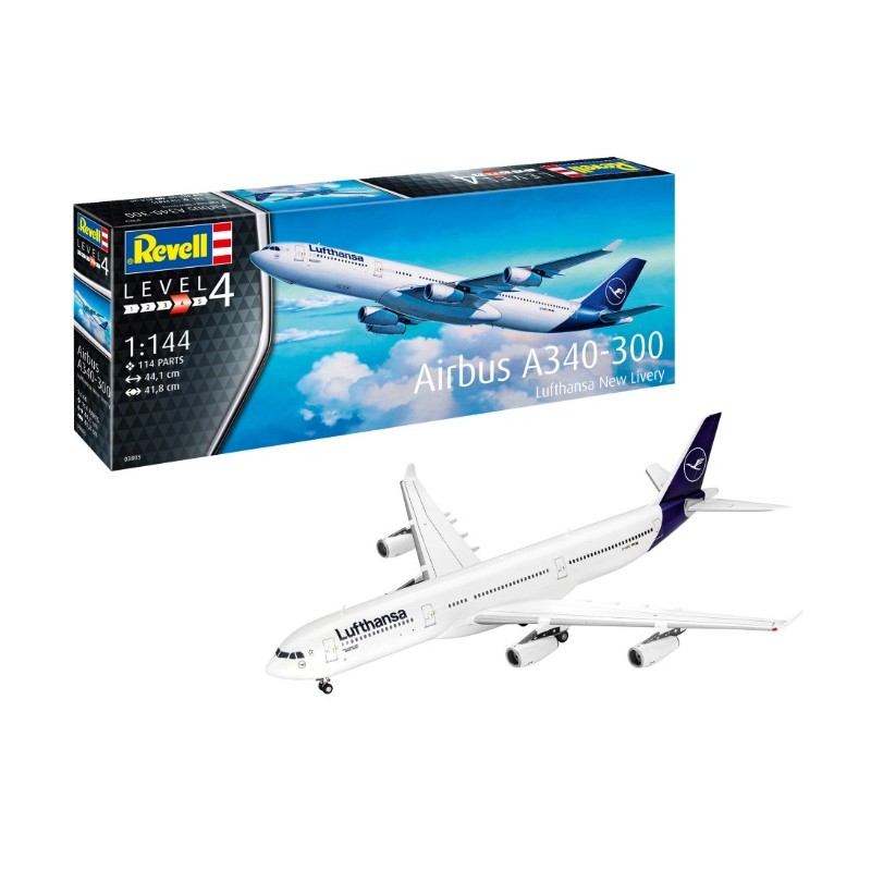 A340-300 Lufthansa Nouvelle livrée 1/144 - Revell