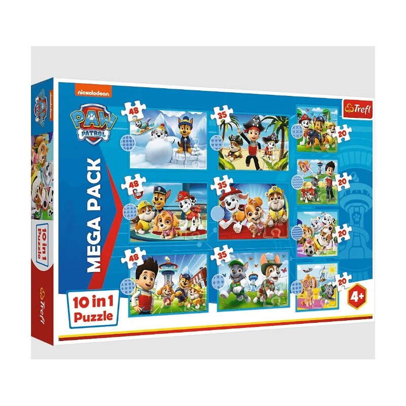 Puzzle 10 en 1 Pat Patrouille - Trefl