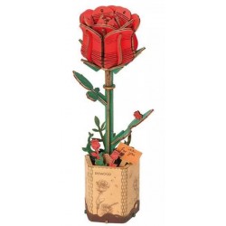 Fleur en bois DIY Rose Rouge - Robotime