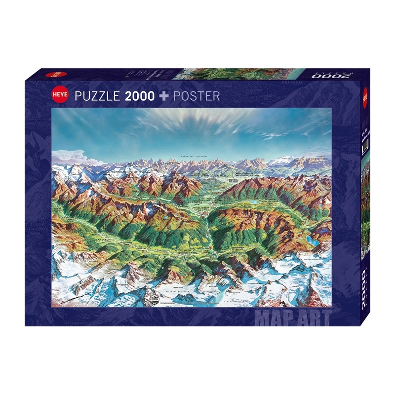 Puzzle 2000p Alpine Mountain World - Heye